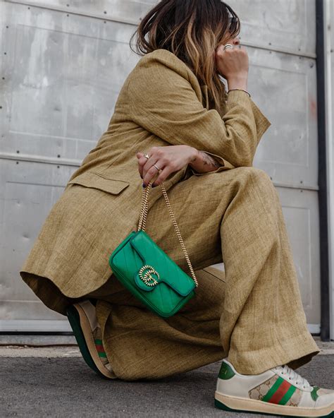 gucci super mini marmont green